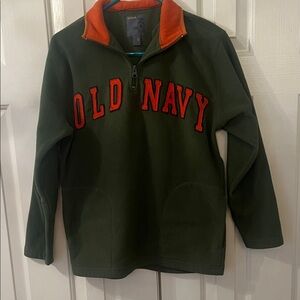 Old Navy Kids Olive and Orange Fleece Hoodie